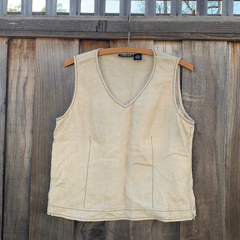 Vintage linen tank top